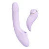 Dvo-delni potisni vibrator s pulziranjem SVAKOM - Duoglow, vijolična