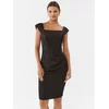 Rinascimento Cocktail obleka CFC0115251003 Črna Slim Fit