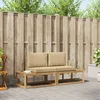 Set vanjskih sofa s jastukom 2 pcs Bijela i bež Poliester