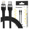 WOZINSKY Kabel za iPhone USB-C – Lightning PD 30 W, 2 m, črn