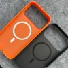Maska Carbon Wave za iPhone 17 Pro narandzasta