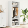 vidaXL Garderobna omara bela 80x50x200 cm inženirski les