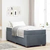 vidaXL Posteljni okvir z vzmetnico Drugo Temno siva 100 x 200 cm Žamet
