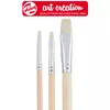 Četke ArtCreation s prirodnim vlaknima - 3 delni set (ravne)
