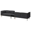 LILLEHEM Modul. sofa 4-sed s pom. stočićem, Gunnared tamnosiva/drvo