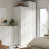LASTARE Kombinacija garderobera, bela/s dodatkom za povećanje visine, 240x62x236 cm