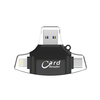 Citac kartica SD microSD na Type C Lightning USB 2.0 JWD-84 crni
