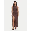 Bardot Večerna obleka Reed 60435DB Rjava Slim Fit