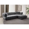 Atelier del Sofa Petra Desna ugaona sofa na razvlačenje, 280 x 170 cm, Tamno siva