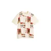 Desigual Majica oliva / temno rdeča / črna / volneno bela