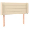 Vidaxl Vzglavje z ušesi krem 93x16x78/88 cm blago