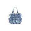 Desigual Ročna torbica moder denim