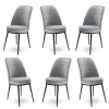 HANAH HOME Set 6 stolica Dexa Grey Black
