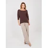 Temno rjava ženska bluza RUE PARIS