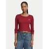Tommy Hilfiger Bluza UW0UW06066 Bordo rdeča Slim Fit