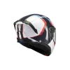 Preklopna motoristična čelada MT Helmets Atom 2 SV Emalla, bela/modra/rdeča