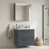 HANAH HOME Kupatilski ormarić sa umivaonikom i ogledalom (2 komada) Nuvola 65 v2 190