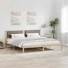 vidaXL Konstrukcija postelje z vzglavjem Taupe 200 x 200 cm blago