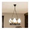 Brilagi - Luster na lancu QUEEN 4xE14/40W/230V hrast