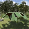 vidaXL vidaXL Tunelski šotor s streho Zelena in Bela 700 x 590 x 215 cm, (5000091098)