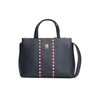 TOMMY HILFIGER Ročna torbica  mornarska / rdeča / bela