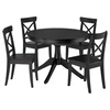 ROSENTORP / ROSENTORP Sto i 4 stolice, crna/crna, 110/155 cm
