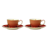 MAXWELL&WILLIAMS Set skodelica za črno kavo s podstavkom Teas&Cs Silk Road 85ml/2kos/porcelan