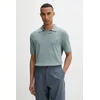 Calvin Klein pletena polo majica moška z dodatkom lanu