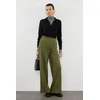 Trendyol Khaki Wide Leg Pleated Trousers