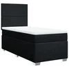 Vidaxl Box spring postelja z vzmetnico črn 90x190 cm blago