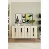 HANAH HOME Komoda Rany 120 White Travertine Gold