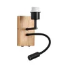 Brilagi - LED zidna lampa NUBILA WOOD 1xE27/25W/230V + LED/3W hrast/crna