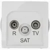 Simon Basic RD/TV/SAT prehodna antenska vtičnica bela BMZAR-SAT10/P.01/11 RD/TV/SAT