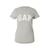 Gap Petite Majica CLSC siva / bela