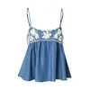 OBJECT Top OBJElla moder denim/bela