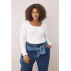 Trendyol Curve Ženska bluza Tbbaw25Af00018, Bela