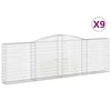 Lučne gabionske košare 9 kom 400x30x120/140cm pocinčano željezo