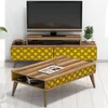 Hanah Home Set TV komoda i klub sto City, Orah-žuti