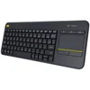 Logitech Logitech K400 Plus brezžična tipkovnica z touchpadom, črna, nizka in enostavna uporaba, podpora za Windows in Android