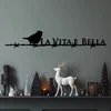 Wallity Zidna dekoracija Vita E Bella 4, 86 x 15 cm, Crna