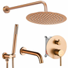 Rea Set za skrito kopalno kad in prho Lungo Copper Brush + BOX