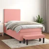 Box spring krevet s madracem ružičasti 80 x 200 cm baršunasti