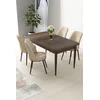 Hanah Home Set Trpezarijski sto i 4 stolice Nil, Krem-braon