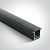 ALUMINIJASTI PROFIL ZA VGRADNI LED TRAK (maks. 24 mm) ČRNE SENCE 24x28X57 mm DM7912R/B/B