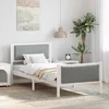 Krevetna konstrukcija Svijetlo siva 90 x 190 cm tkanina
