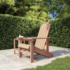 vidaXL Vrtni stol Adirondack HDPE rjav