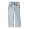 NAME IT Kavbojke NMFrose moder denim/svetlo roza/bela