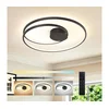 Brilagi- LED prigušiva stropna svetiljka TWISTER LED/75W/230V O 70 cm crna +daljinski upravljač