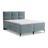 Svetlo modra boxspring postelja s prostorom za shranjevanje 140x200 cm Pakalana – Makamii