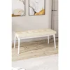 Hanah Home klupa Pera Bench, 105 cm, krem / bela